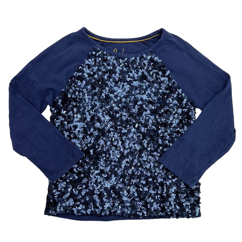 Boden Navy Sequin Front Top (3-4)
